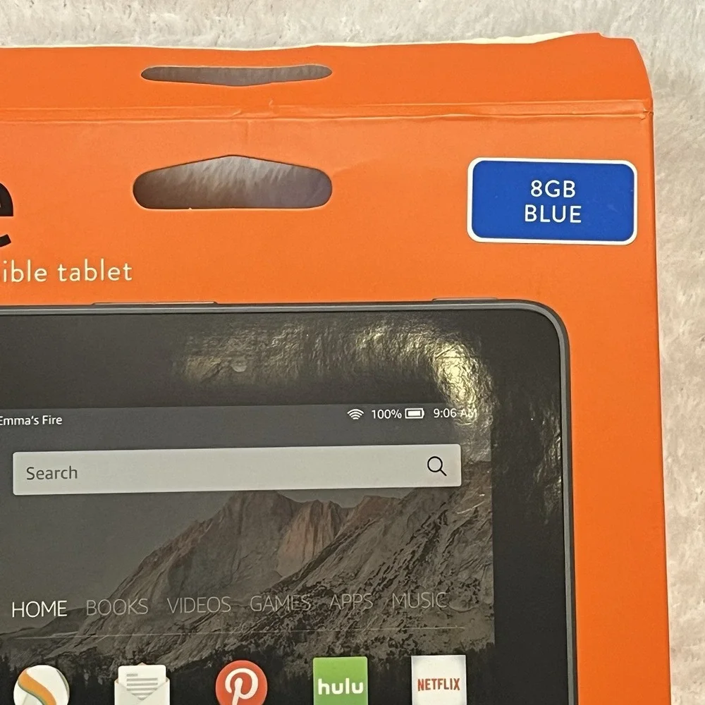 Amazon Kindle Fire 5th Gen Wi-Fi 8GB SV98LN BLUE w/ Box & Case For Parts Only
